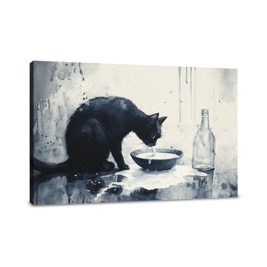 Midnight Milk Spillage Canvas