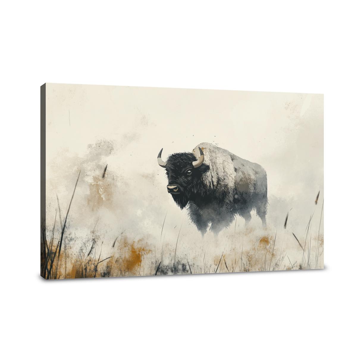 Misty Bison Canvas