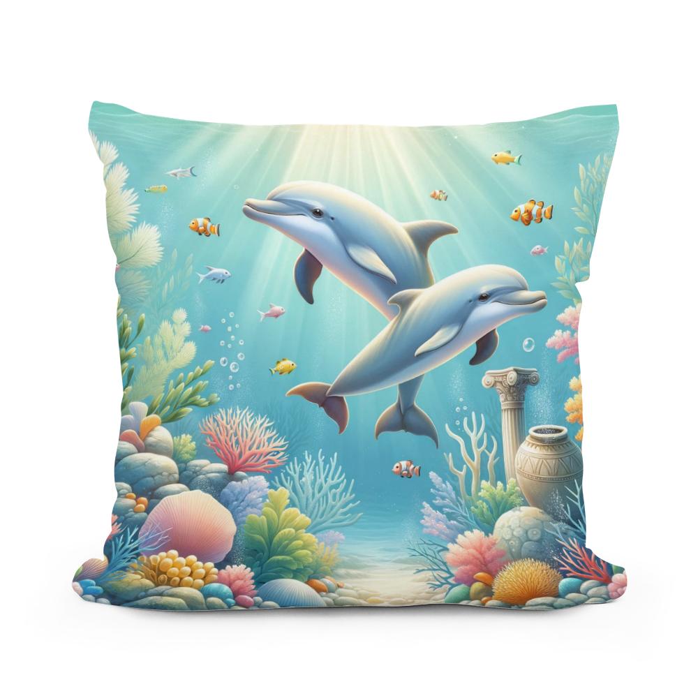Dolphin Dreamland Cotton Cushion