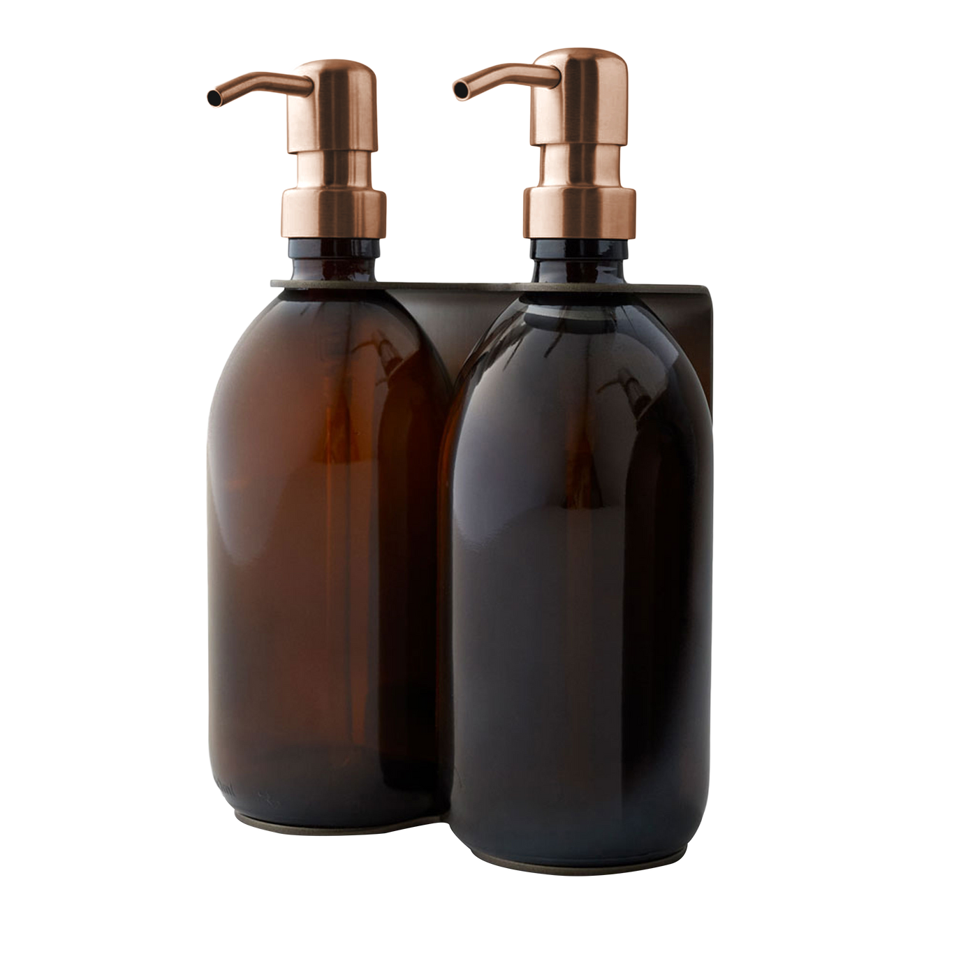 Nickel Double Wall Mounted Soap Dispenser