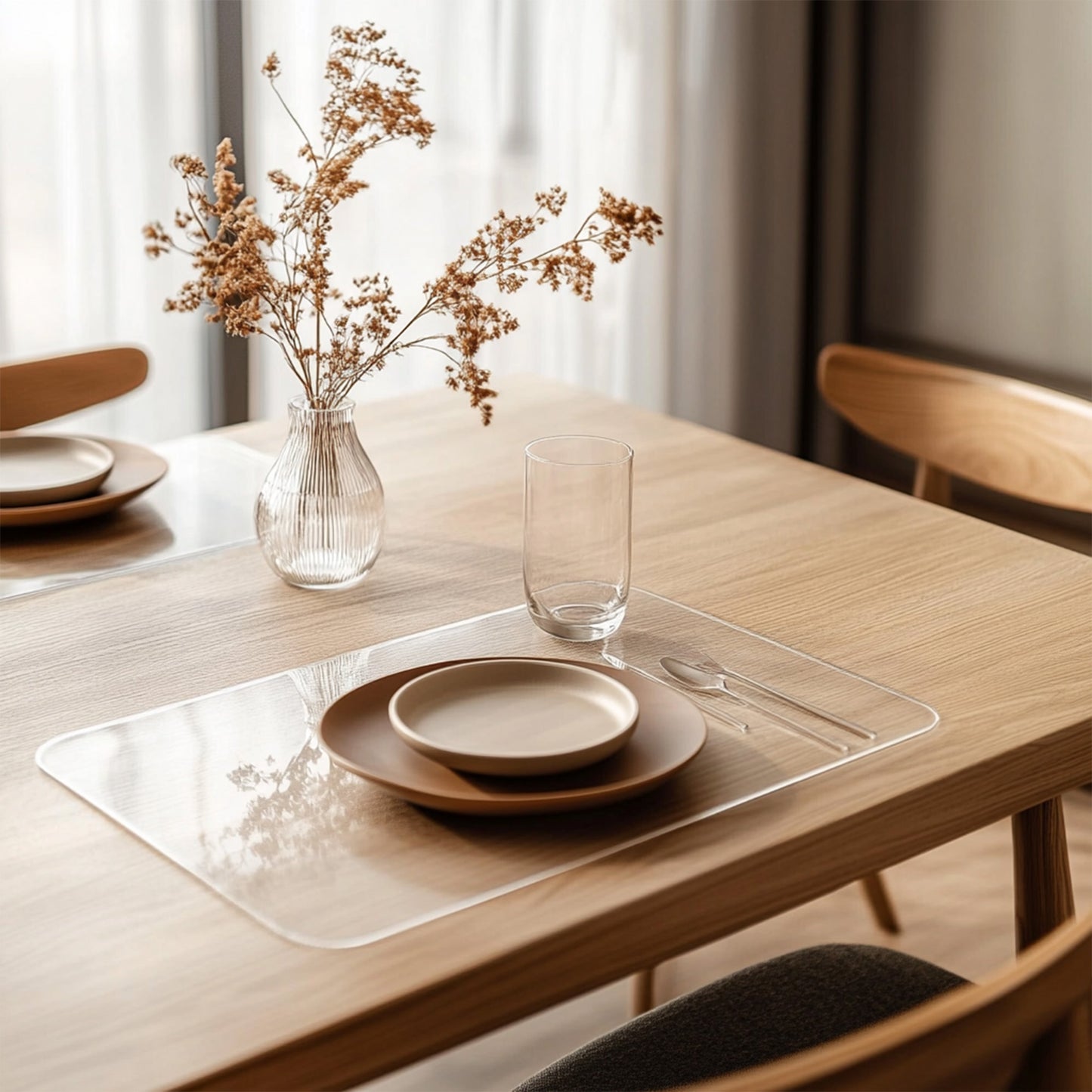 PVC Dining Table Mat - Transparent