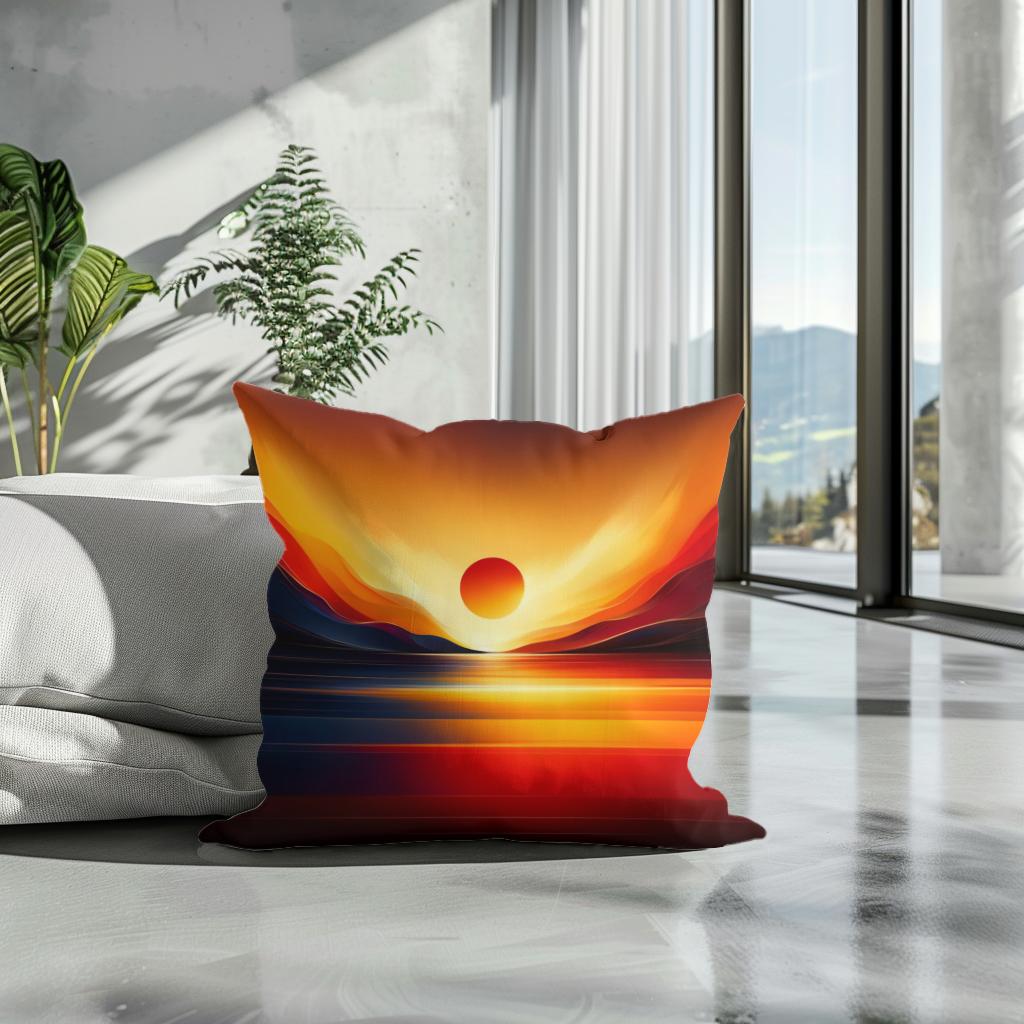 Sunset Simplicity Cotton Cushion