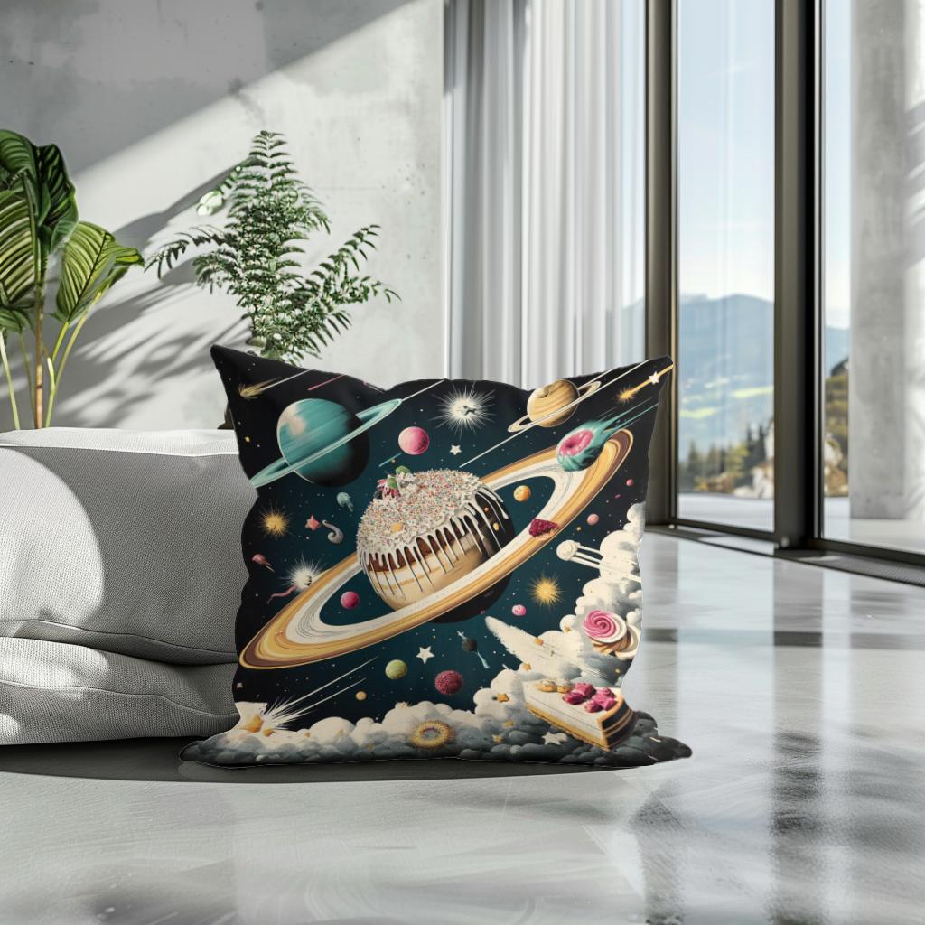 Galactic Gourmet Cotton Cushion