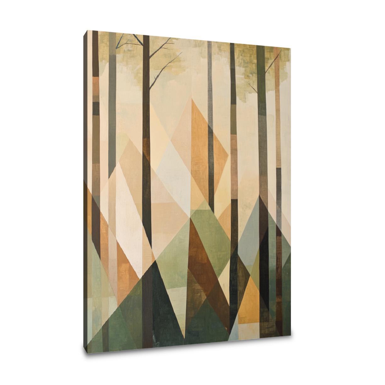 Triangular Forest Serenity Canvas