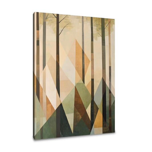 Triangular Forest Serenity Canvas