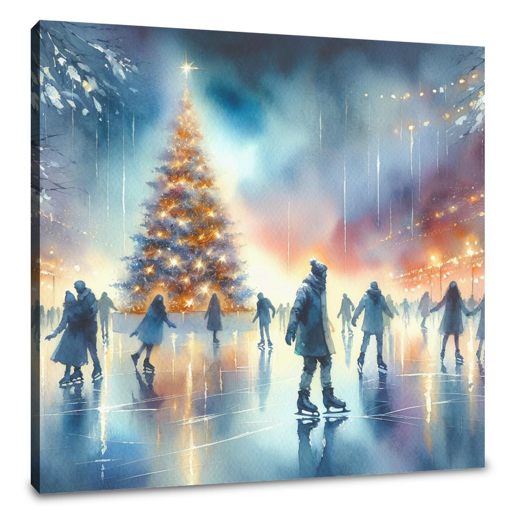 Winter Reflections Twilight Canvas