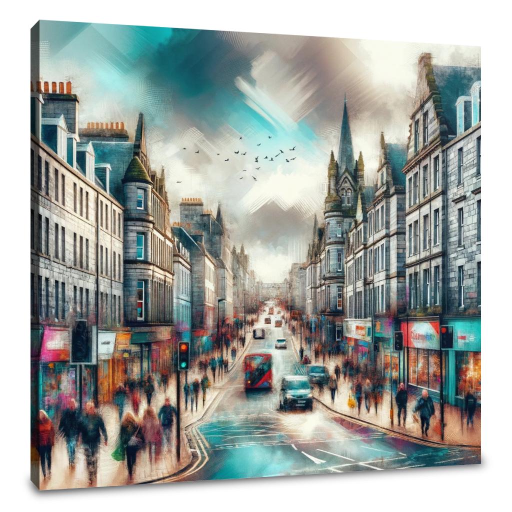 Aberdeen Granite City Streetscape Canvas