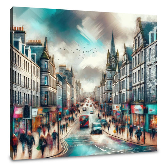 Aberdeen Granite City Streetscape Canvas
