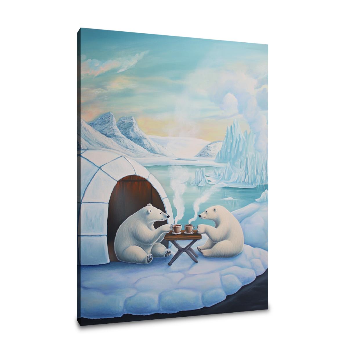 Polar Bears’ Tea Party Canvas