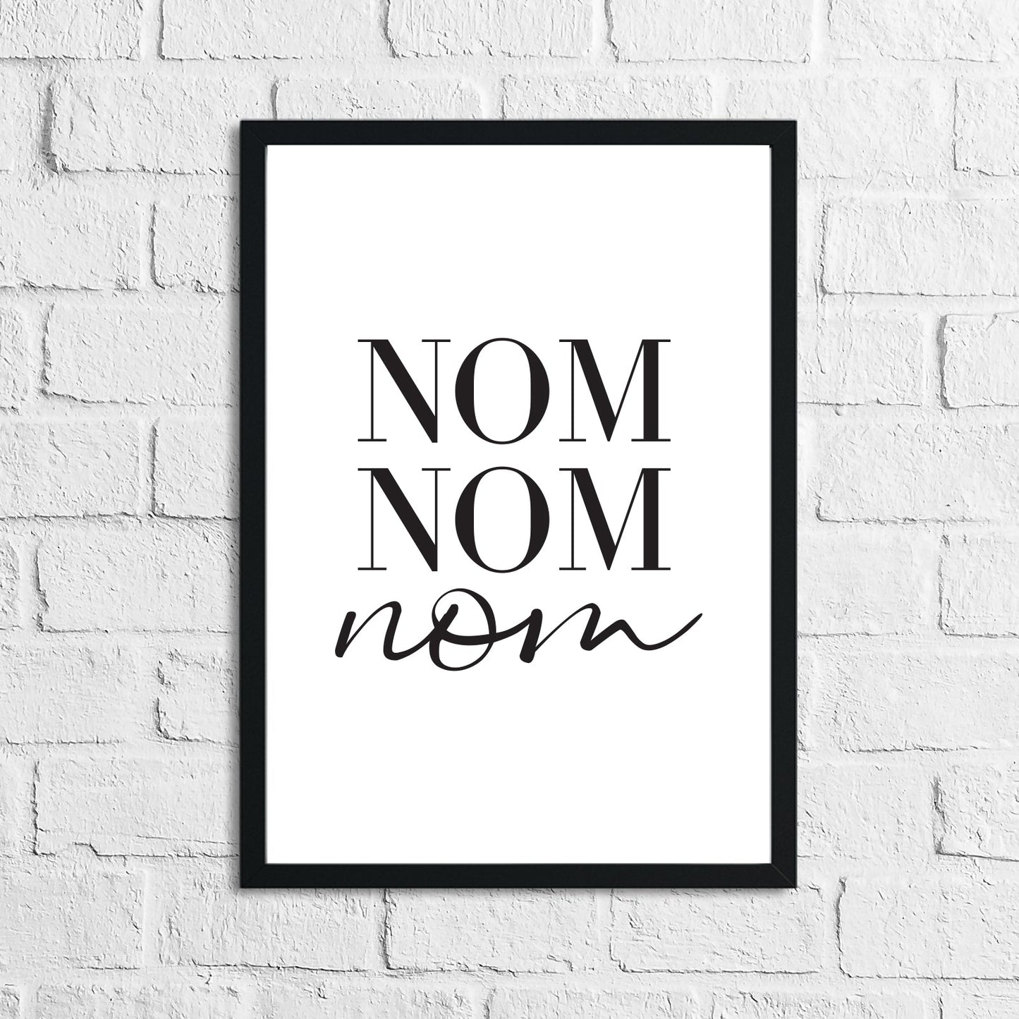 Nom Nom Nom Kitchen Simple Wall Decor Print