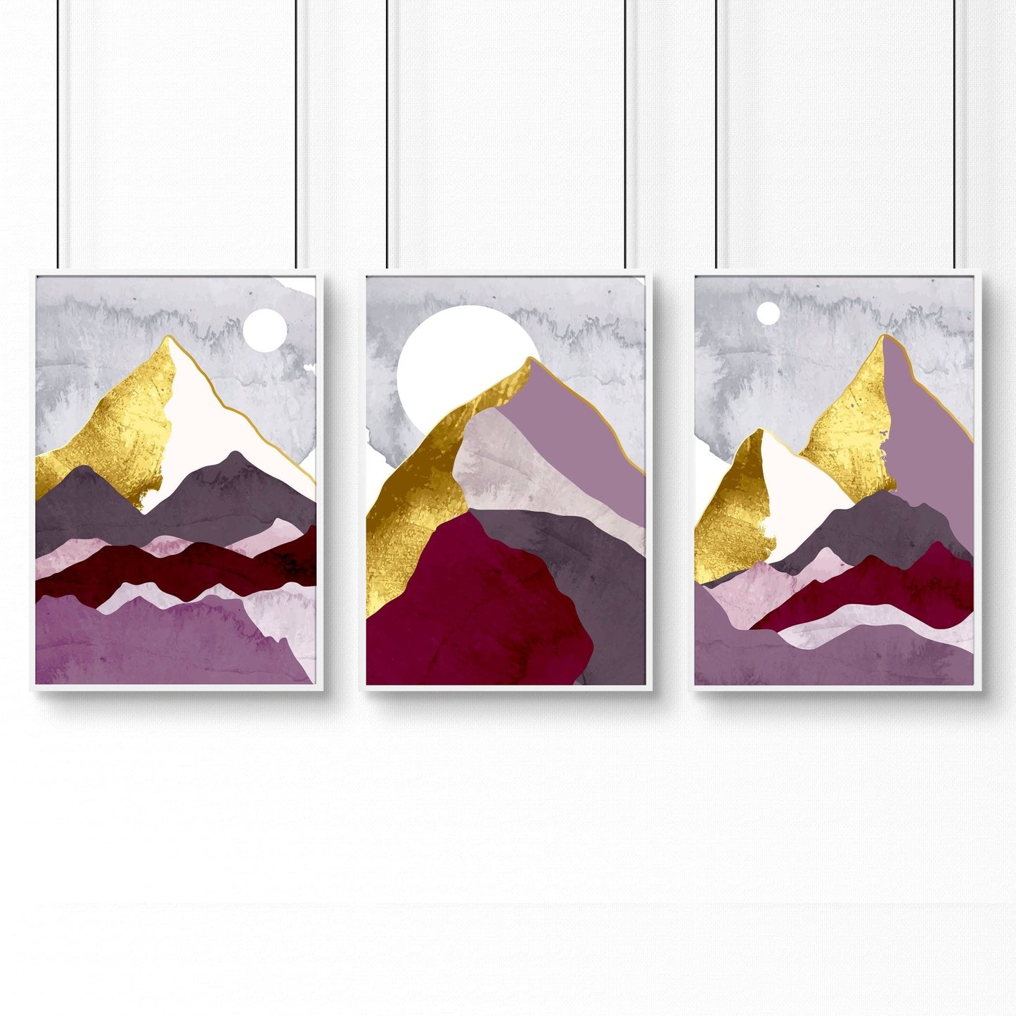 Scandi prints for home office | set of 3 framed wall art