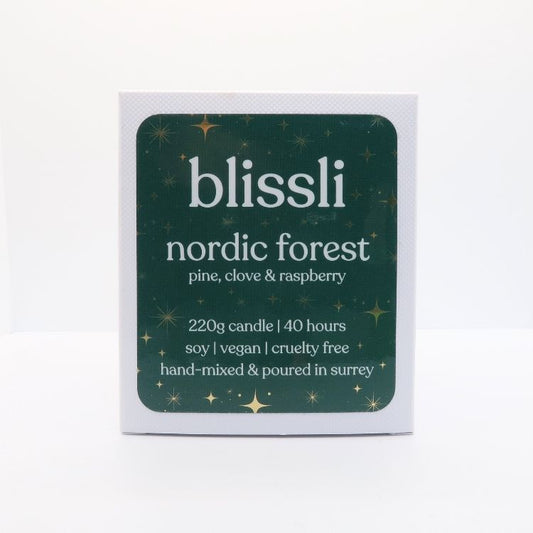 nordic forest – pine, clove & raspberry 220g soy candle
