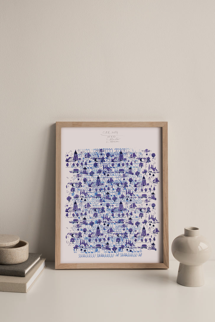 No.057 - Nordic Blues - Vintage Archive Poster Prints