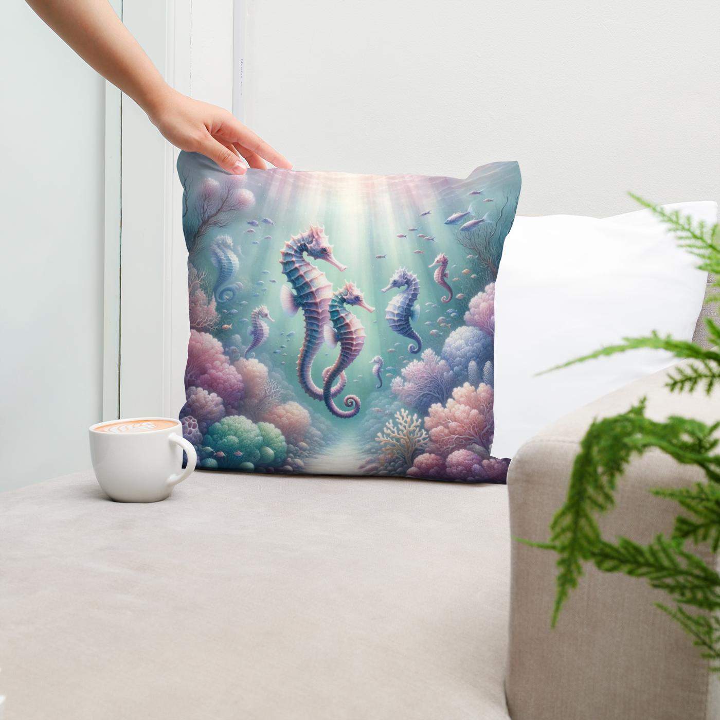 Seahorse Reef Cotton Cushion