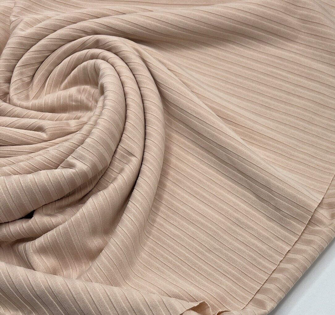 Nude 8x4 Wide Rib Stretch Fabric