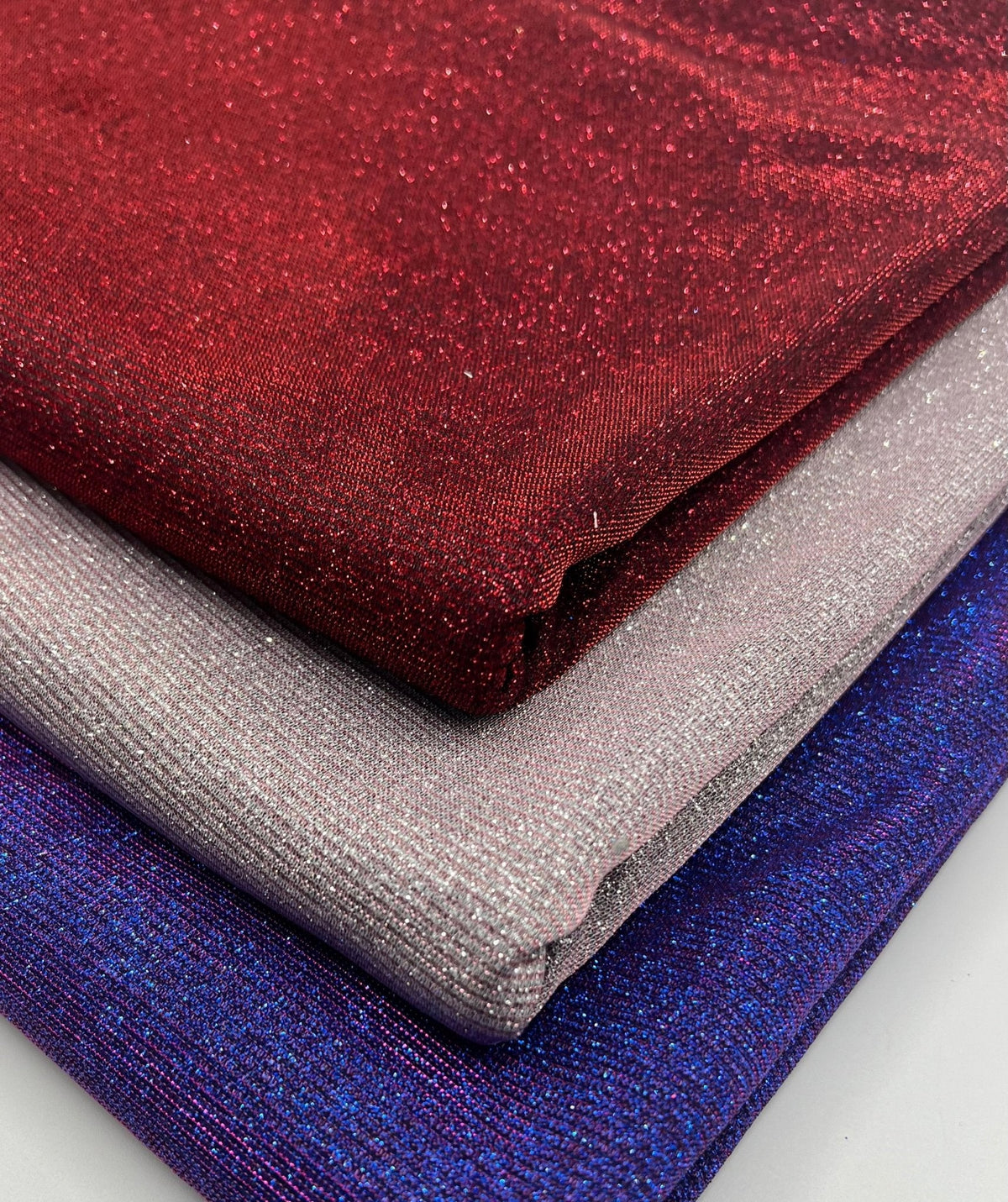 Nude Silver Glitter Detail Sparkle Metallic Stretch Knit Fabric