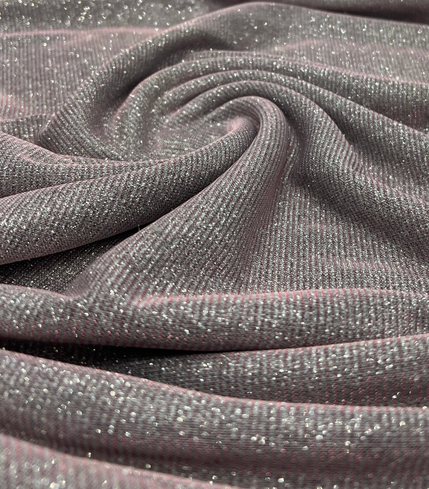 Nude Silver Glitter Detail Sparkle Metallic Stretch Knit Fabric