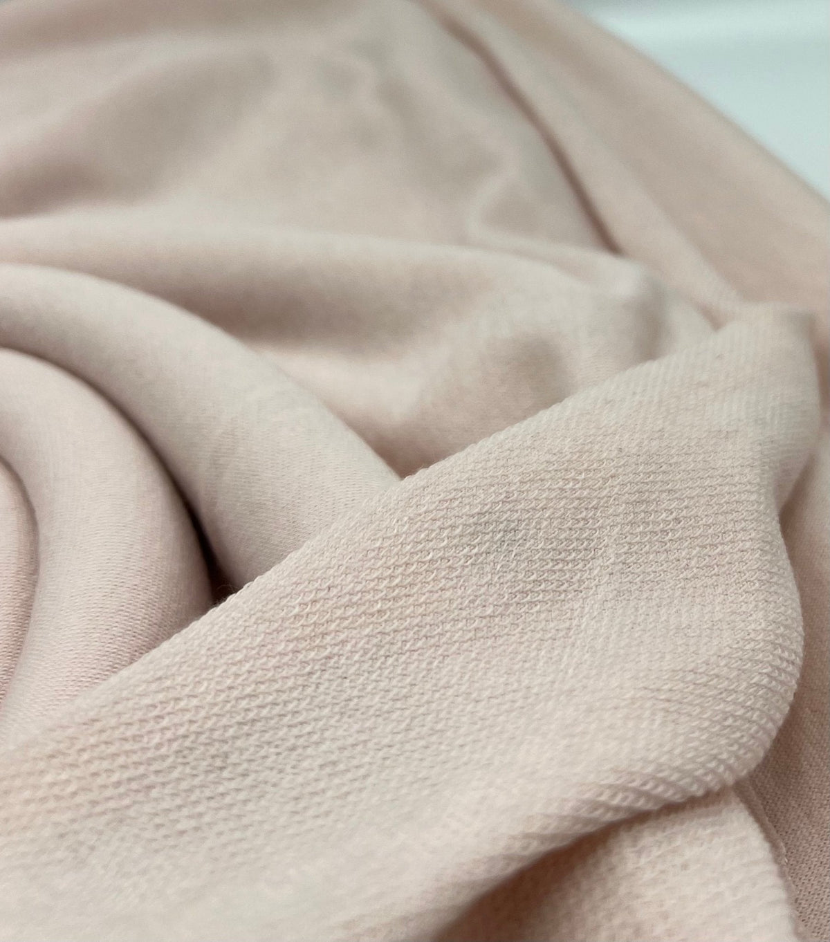 Nude Lightweight Stretch French Terry Loopback Fabric