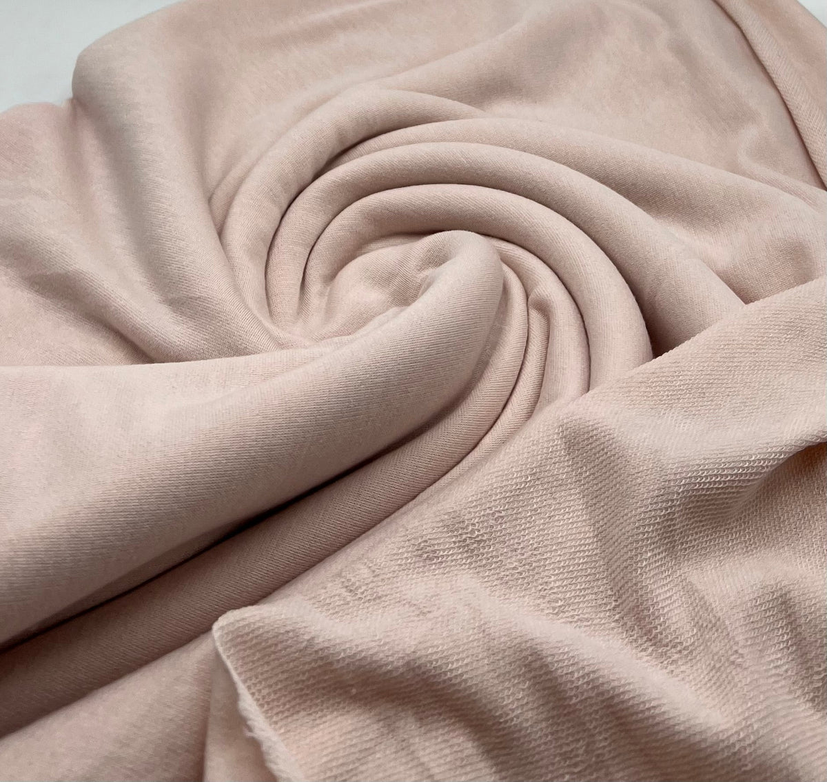 Nude Lightweight Stretch French Terry Loopback Fabric