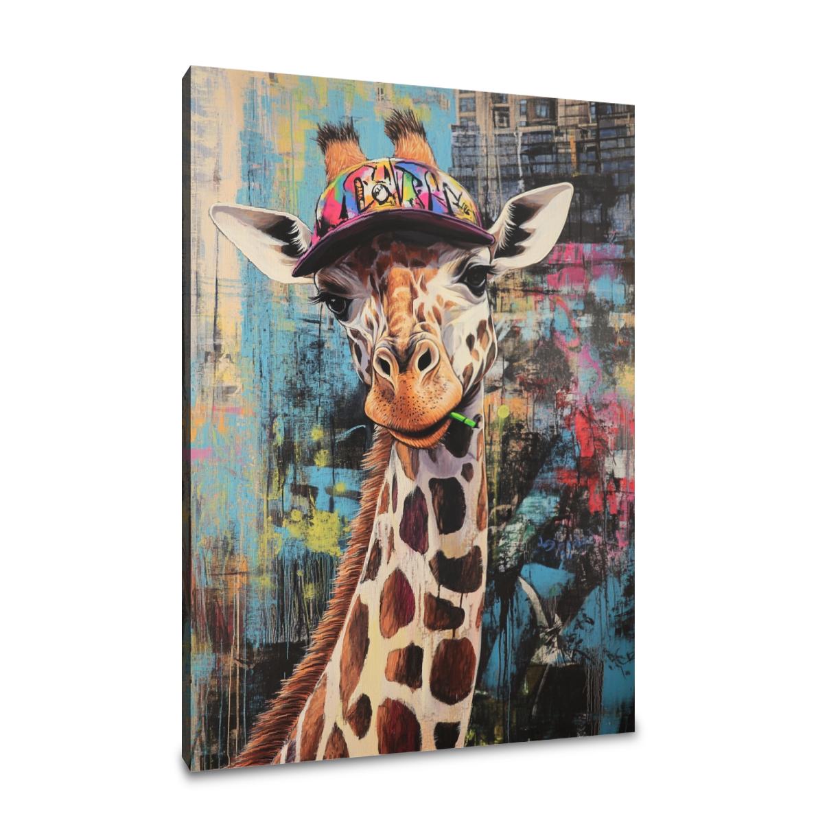 Graffiti Giraffe Canvas