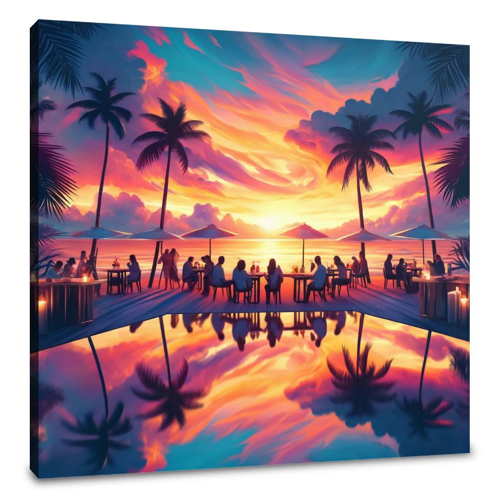 Summer Beach Bar Bliss Canvas