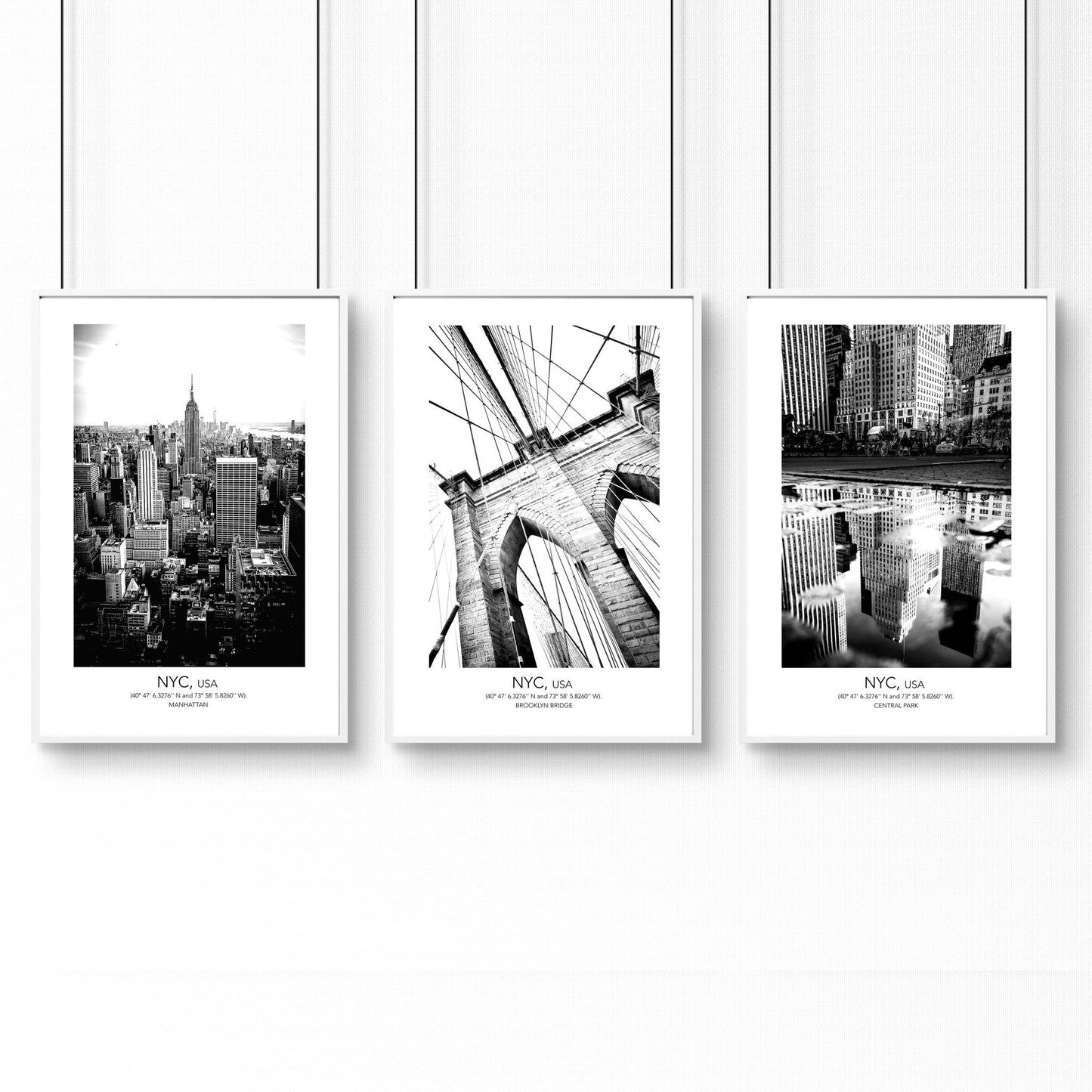 New york city wall art | set of 3 prints for Home office decor