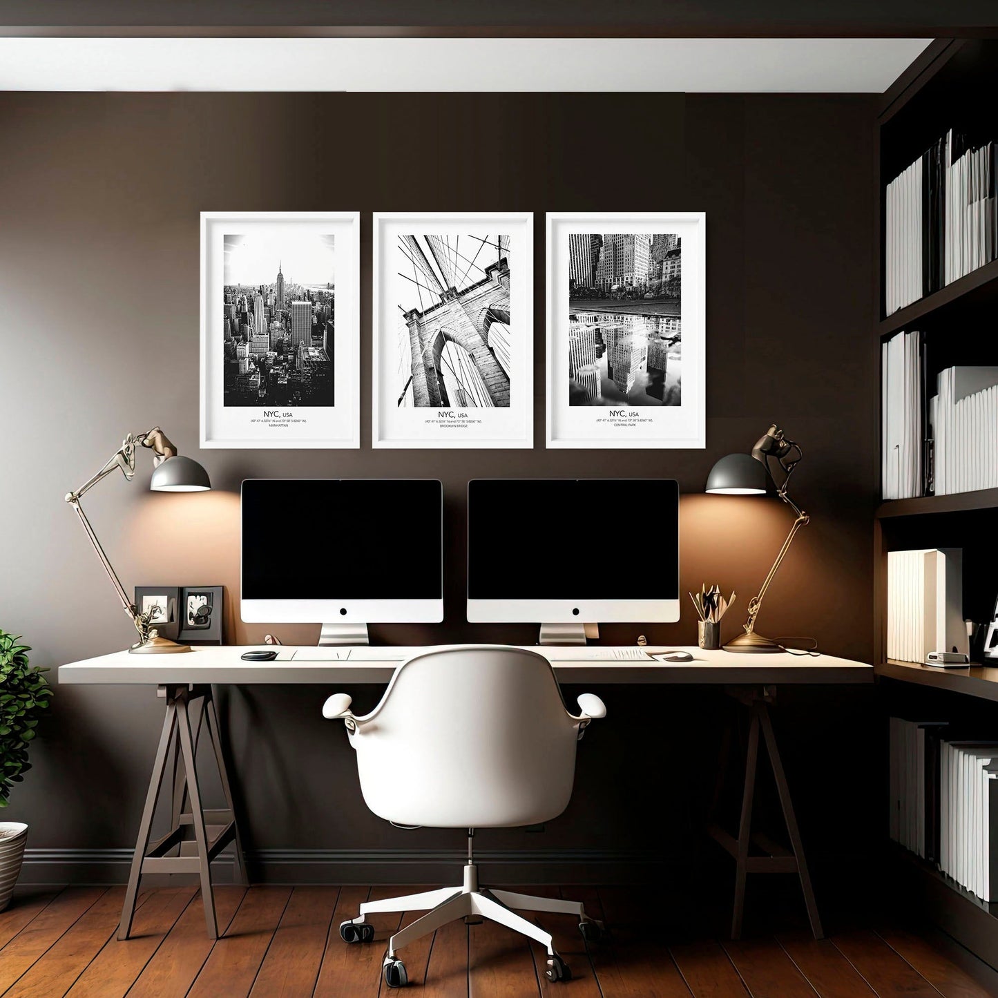 New york city wall art | set of 3 prints for Home office decor