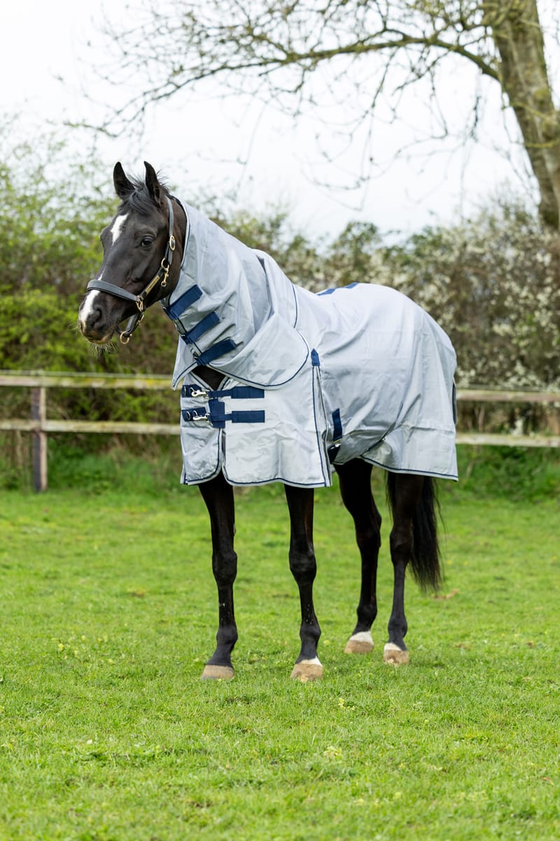 Nylon Fly Cool Rug - Grey/Navy