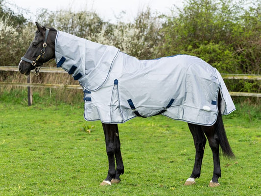 Nylon Fly Cool Rug - Grey/Navy