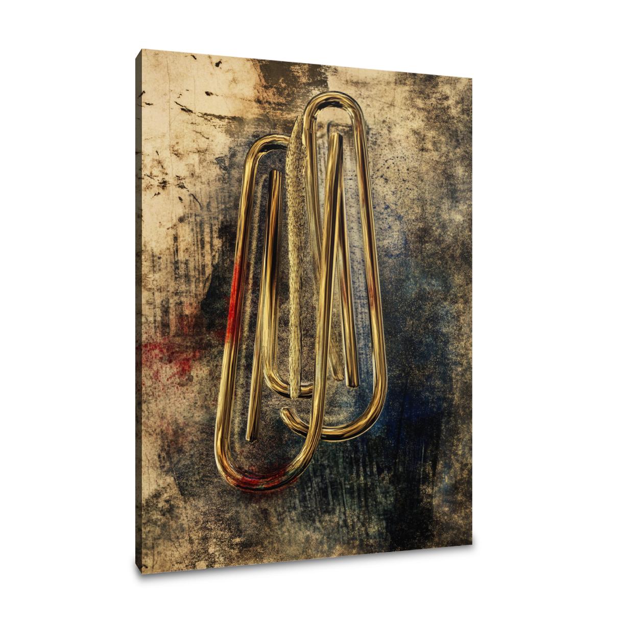 Golden Paperclip Canvas