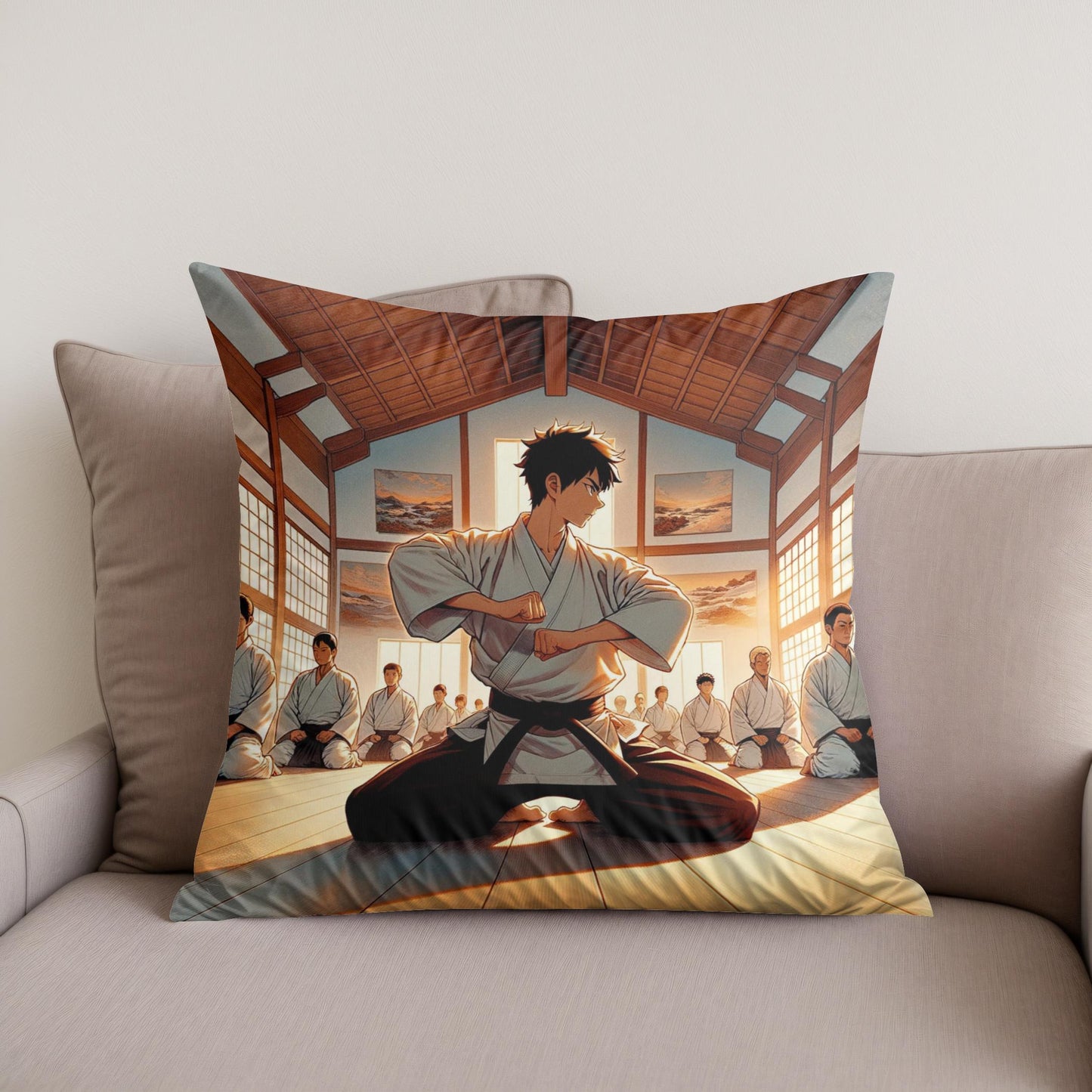 Dojo Sunset Discipline Cotton Cushion