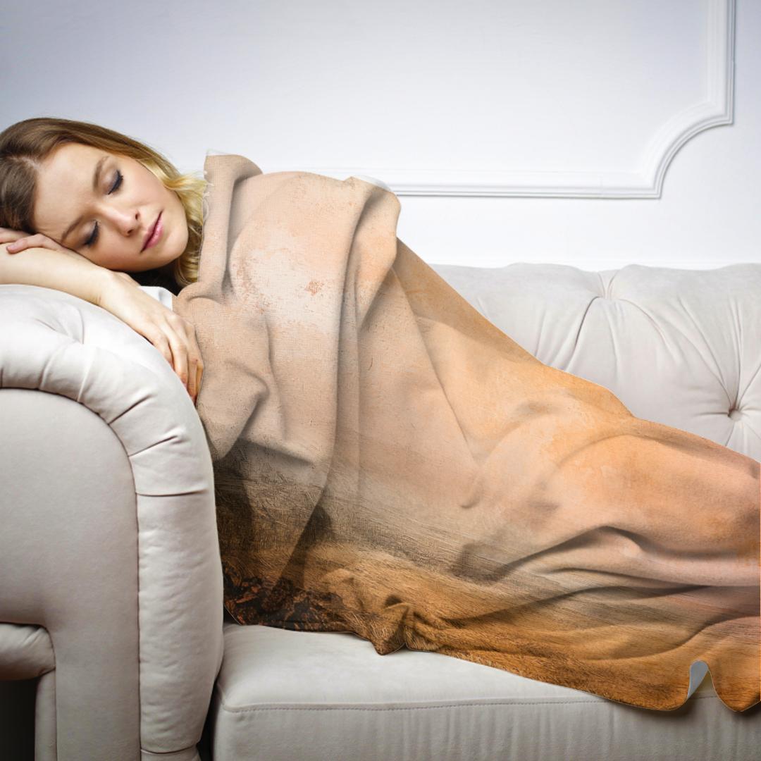 Harvest Field Sunset Blanket