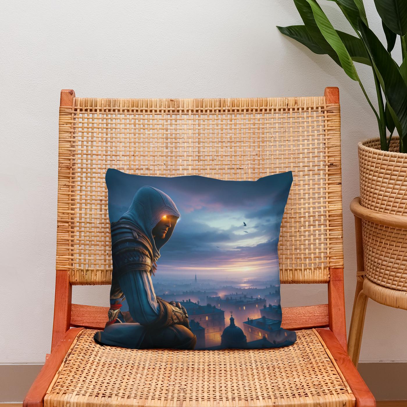 Twilight Vigil Cotton Cushion