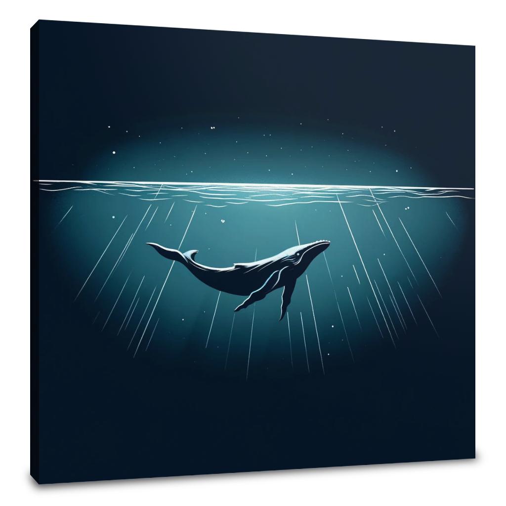 Ocean Depths in Dark Tones Canvas