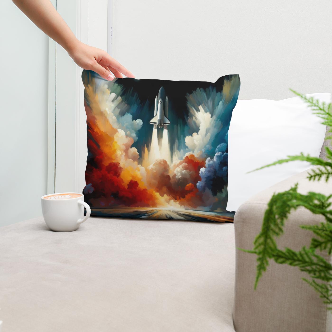 Cosmic Ascent Cotton Cushion