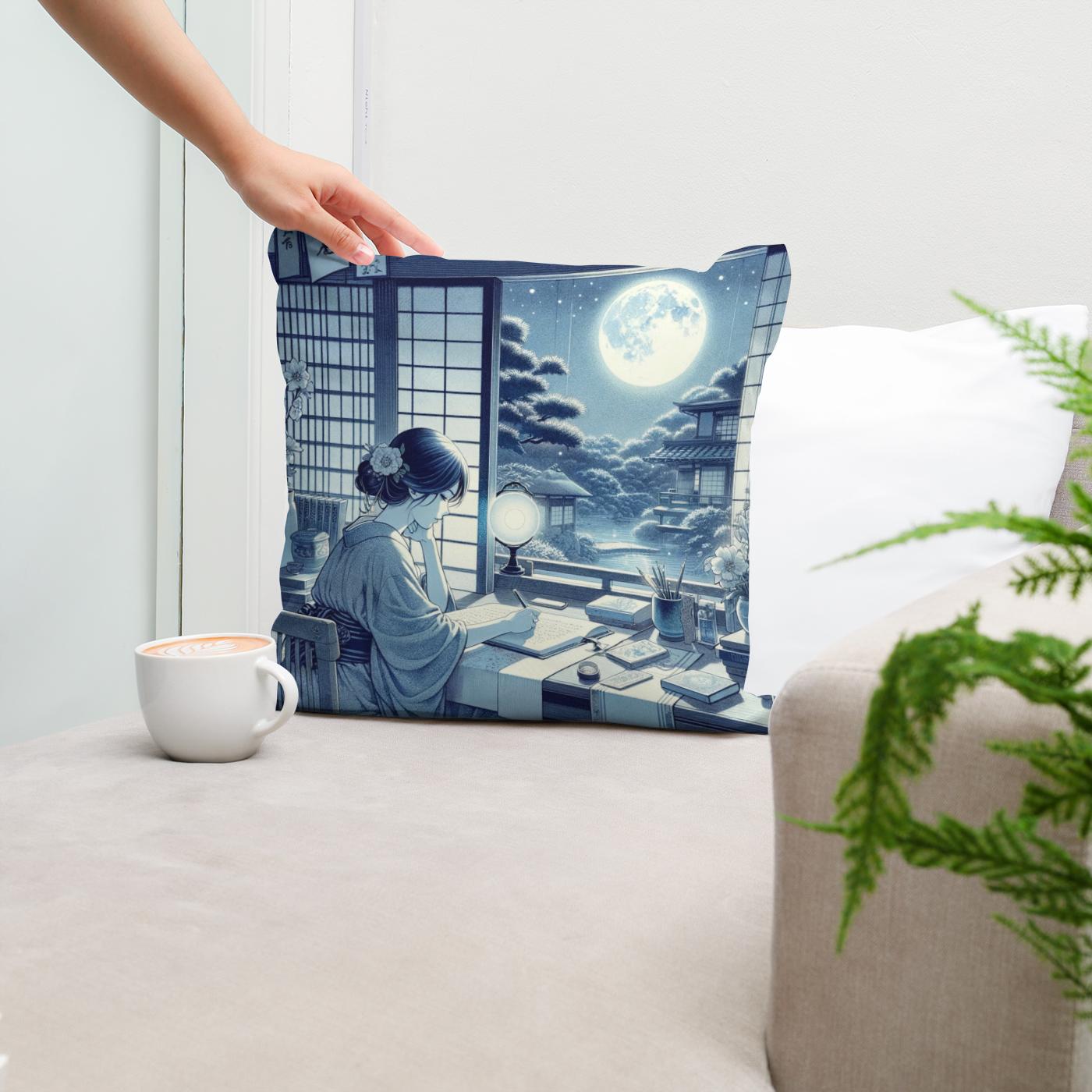 Moonlit Memoir Cotton Cushion