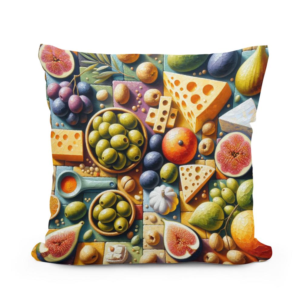 Mediterranean Mosaic Cotton Cushion