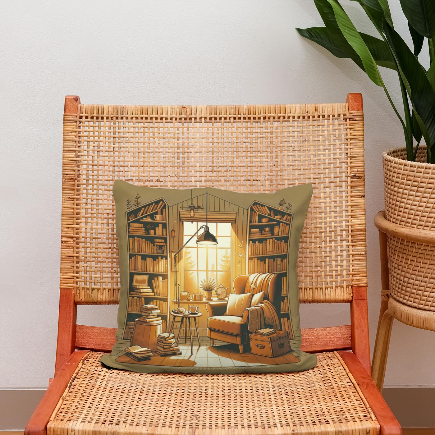 Tranquil Reader's Cotton Cushion