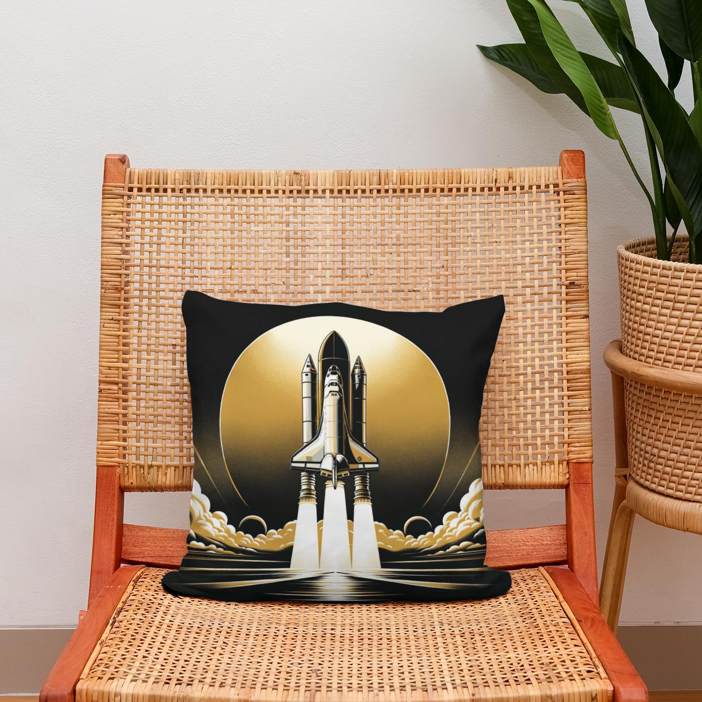 Golden Ascent Odyssey Cotton Cushion