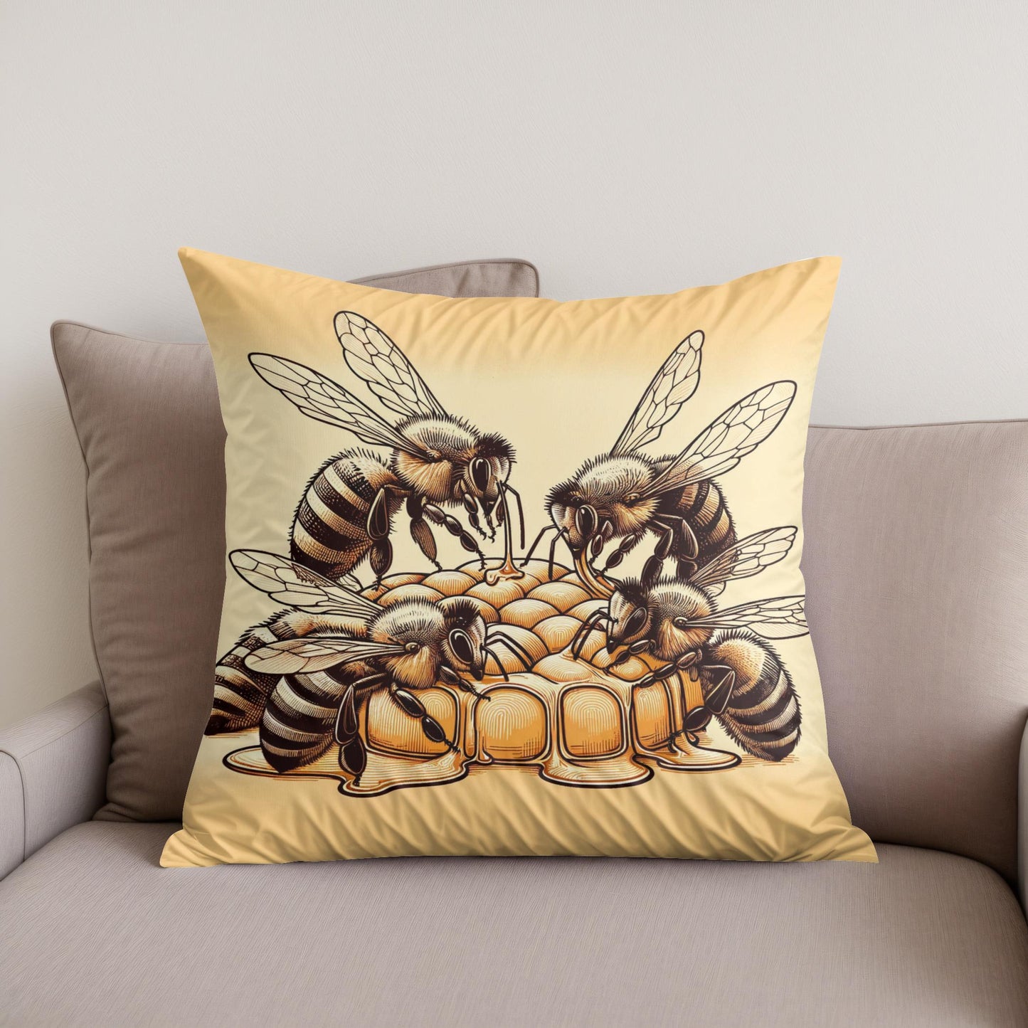 Honeyed Harmony Cotton Cushion