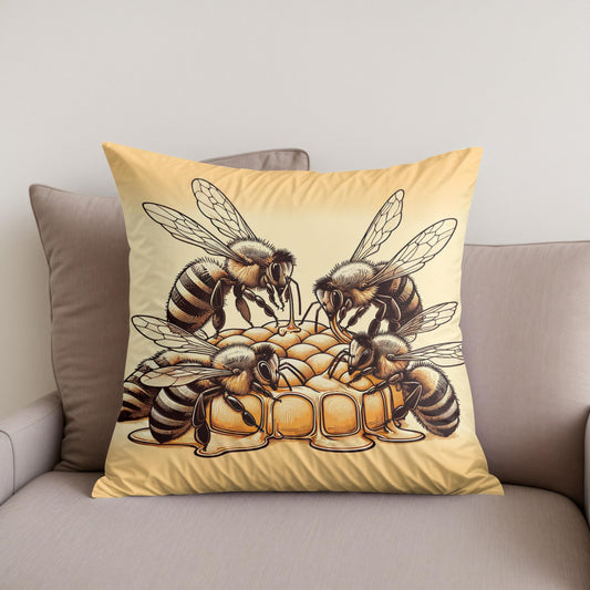 Honeyed Harmony Cotton Cushion