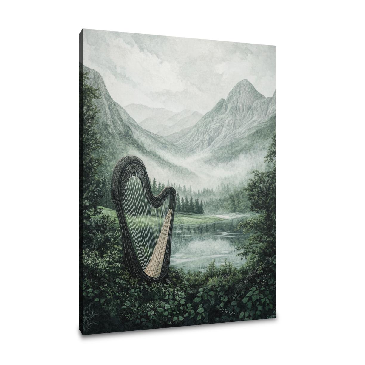 Celtic Harp Canvas