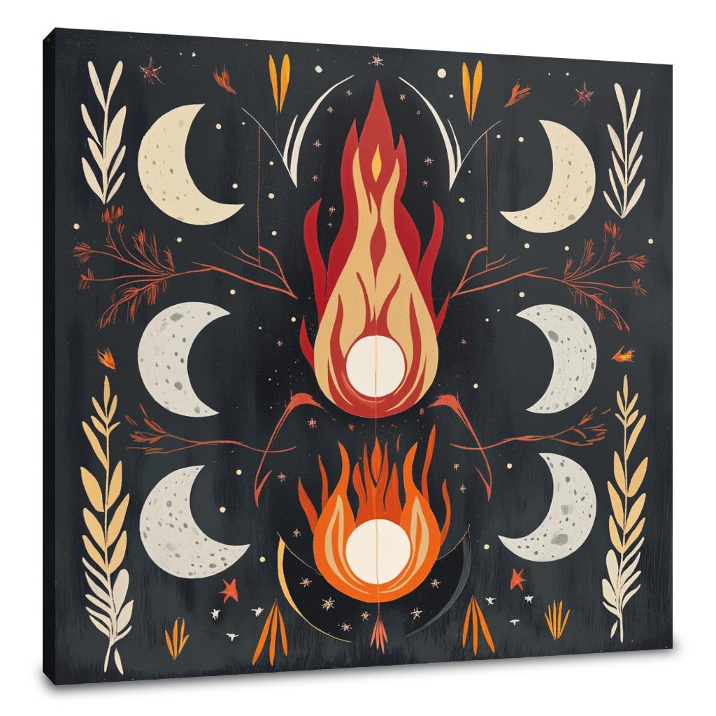 Lunar Fire Celebration Canvas