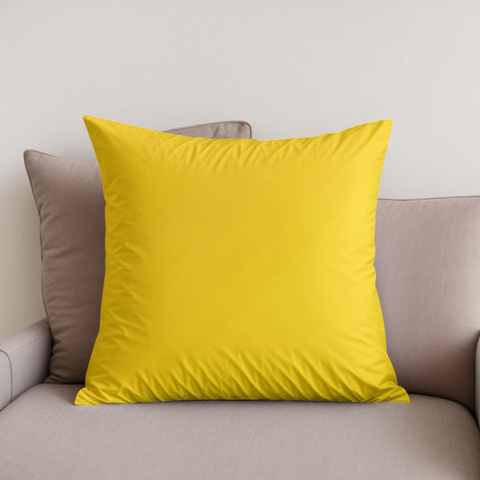 Pure Yellow Cotton Cushion