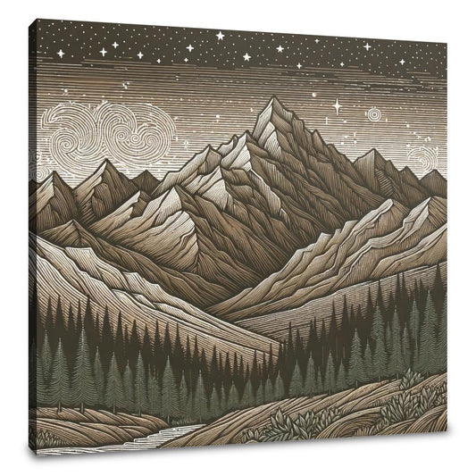 Midnight Mountain Canvas