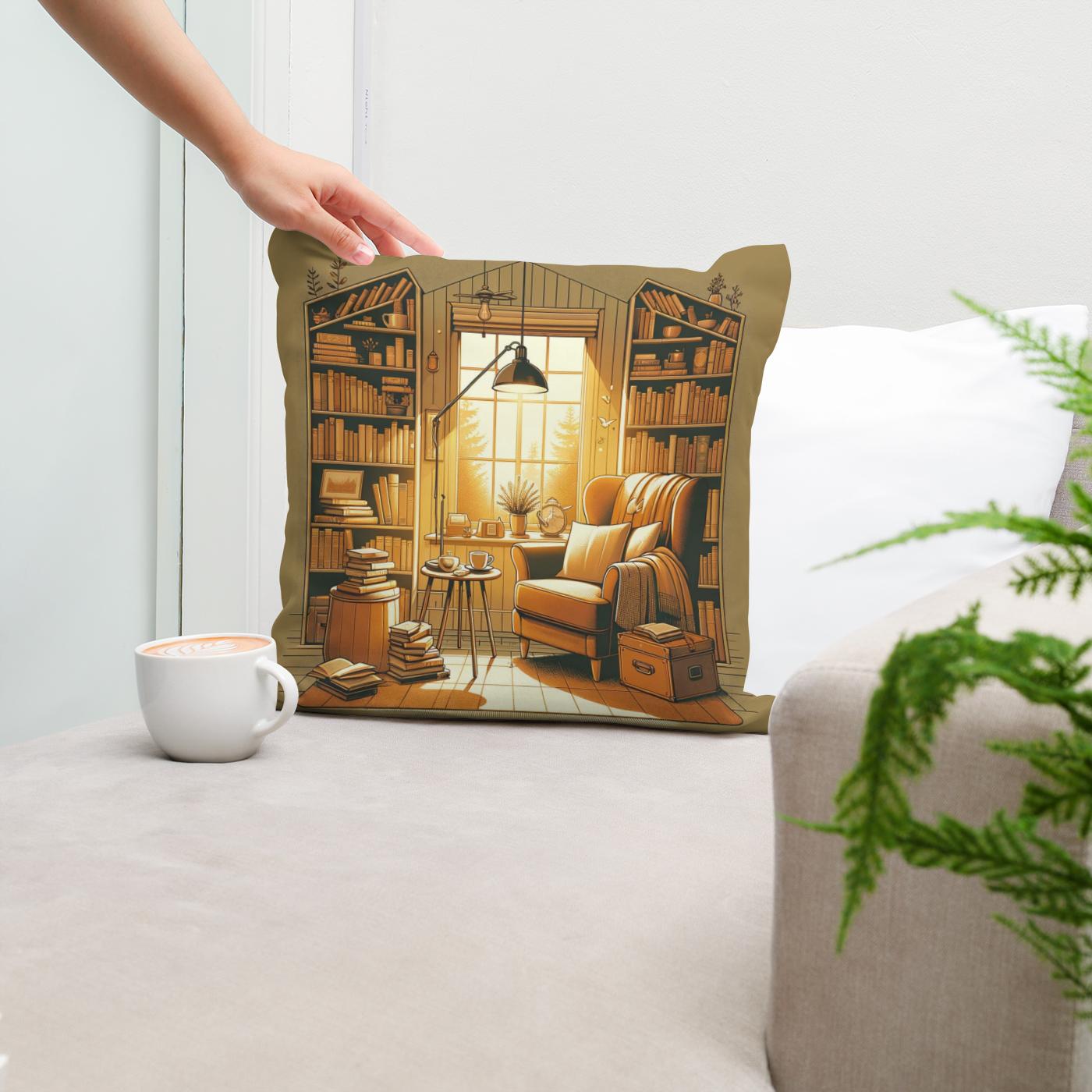Tranquil Reader's Cotton Cushion