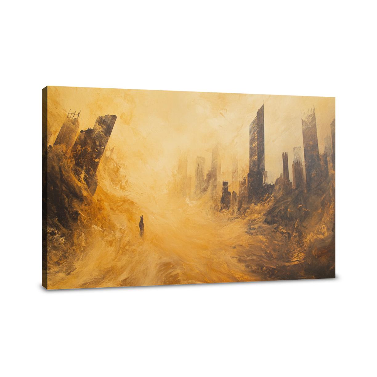 Sandstorm Silhouette Canvas