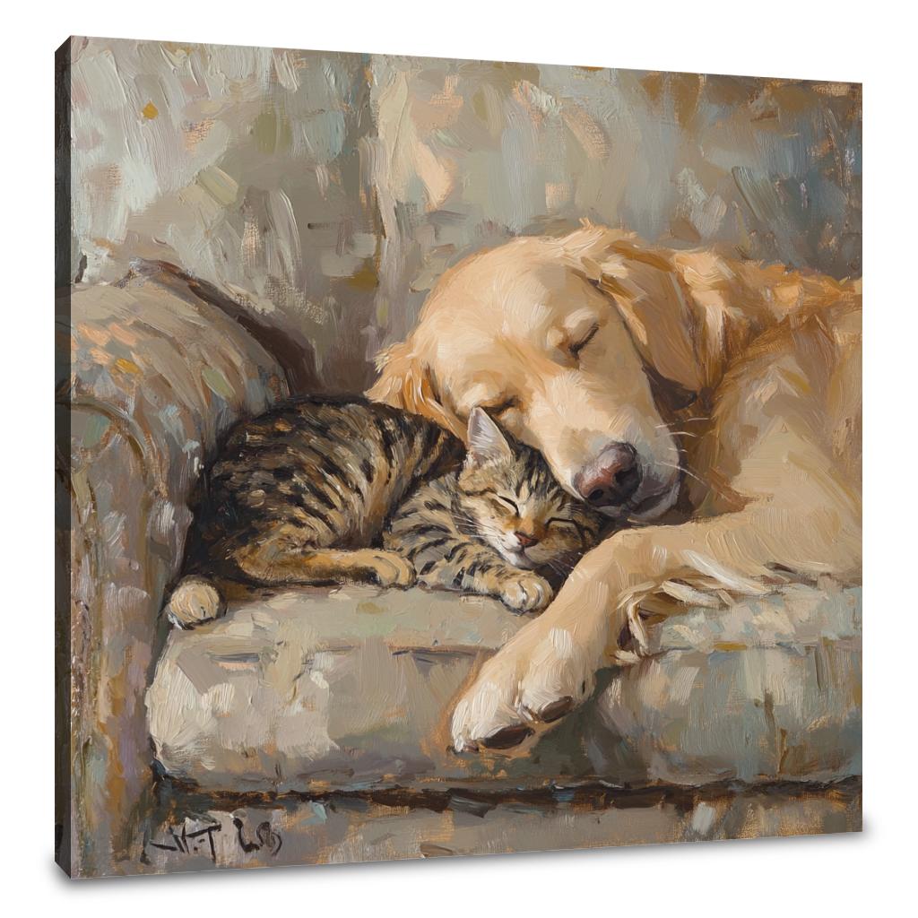 Furry Friends on Canvas