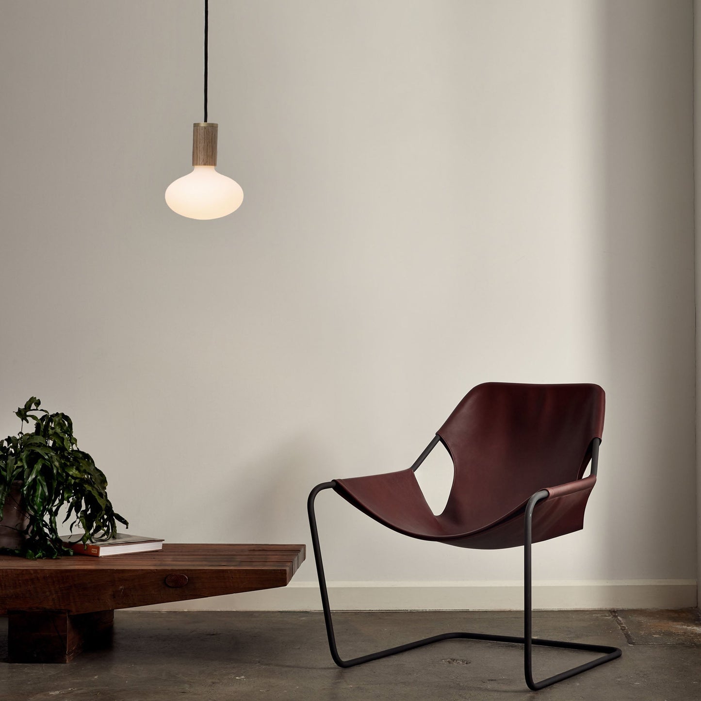 Oval Dim-to-Warm Pendant Light in Oak
