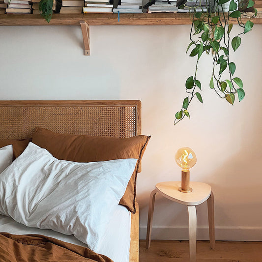 Knuckle Table Lamp in Walnut + Voronoi I Set